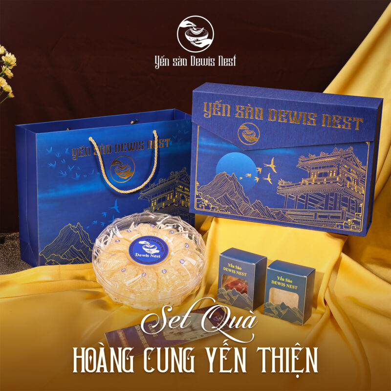 Hộp Quà Hoàng Cung Yến Thiện ( Màu Xanh)- Yến Sào Dewis Nest Nguyên Chất